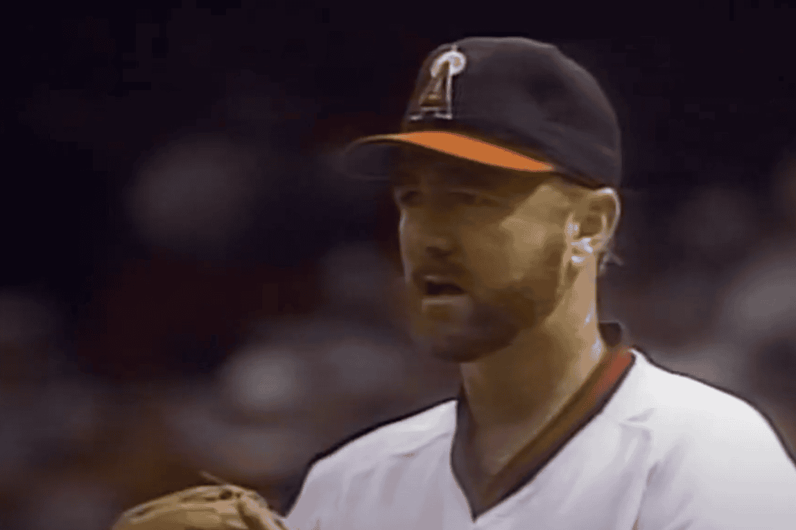 Bert Blyleven delivers his notorious two-foot drop curveball, showcasing its devastating effect.